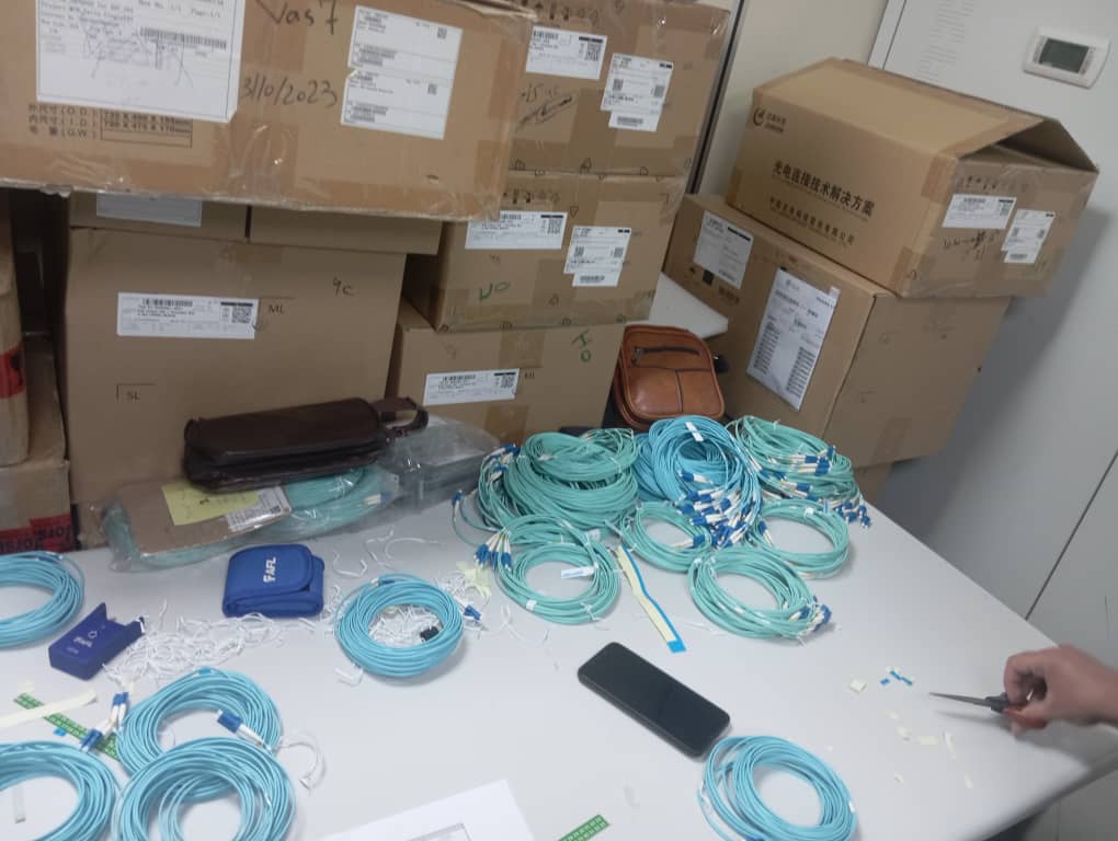 Server rack fiber termination