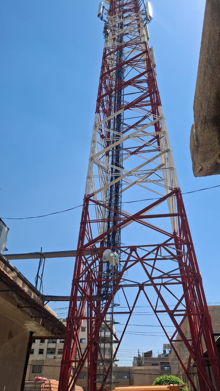 Lattice tower seen from the base